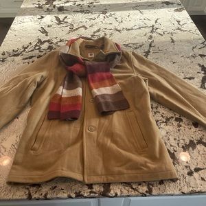 Gap Tan Wool Coat with Gap Wool Scarf included